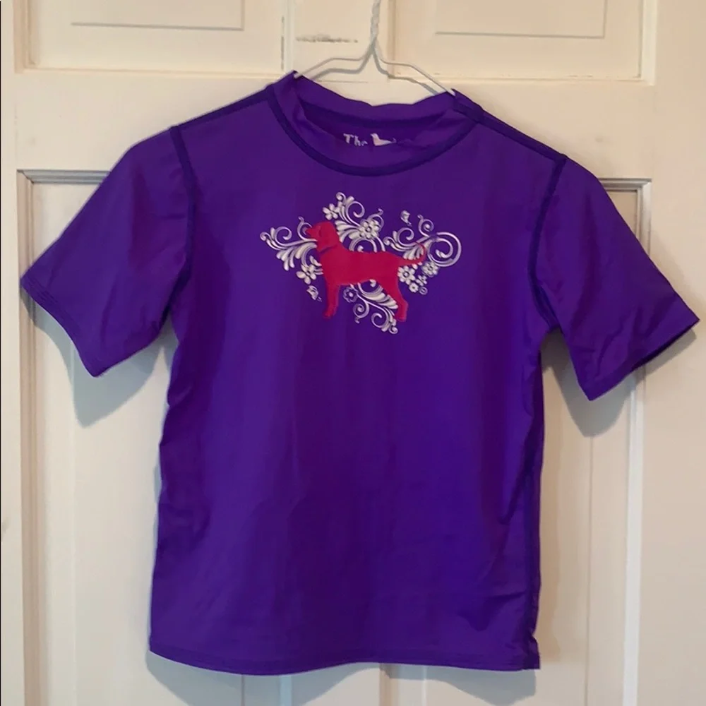 The Black Dog Girls Ocean Tec Purple Shirt Swim Beach, Size‎ Medium